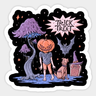 Helloween Trick or Treat Sticker